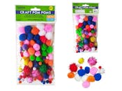 Craft Pom Poms - 80 Pieces
