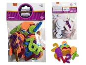 Foam Number Stickers with Glitter - 60 Pieces