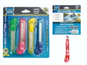 Box Cutter Knives - 4 Pack, Assorted Colors