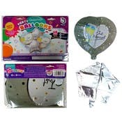 Foil Balloons - Just Married Print, 4 Pack, 18"
