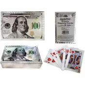 Playing Cards - White Gold, 2.25" x 3.5", Money Design