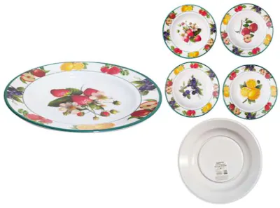 Mela Soup Plates - 10", Assorted Fruit Designs