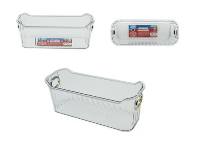 Storage Organizers with Gold Handles - Clear