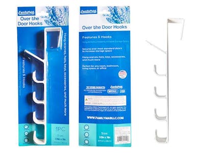Over the Door Hooks - 5 Hooks