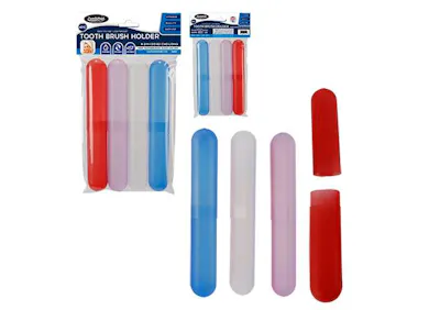 Toothbrush Holder Set - 4 Piece, Assorted Colors