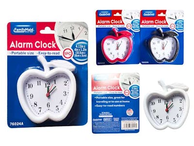 Alarm Clocks - Apple Design, Assorted Colors