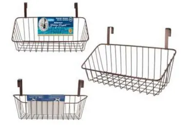 Over Cabinet Storage Basket - Black