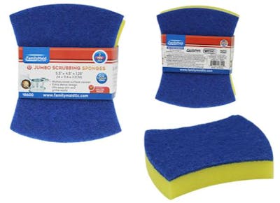 Jumbo Scrubbing Sponges - 2 Pack
