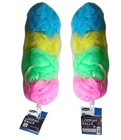 Bath Loofahs, 4 Pack - Assorted