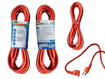 Extension Cord, Orange - 12'