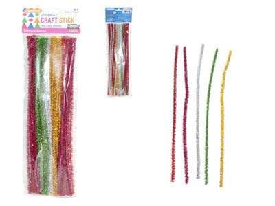 Glitter Craft Sticks, 12" - 50 per Pack