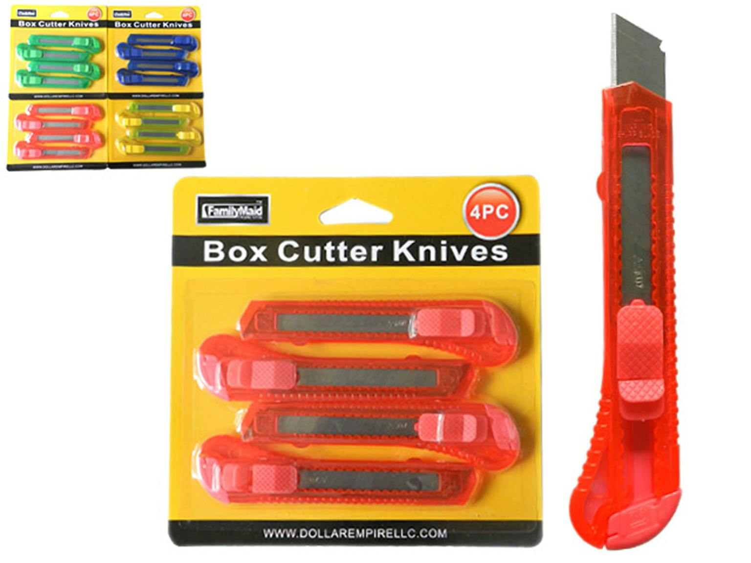 Wholesale 4Piece Box Cutter Knives (SKU 2303592) DollarDays