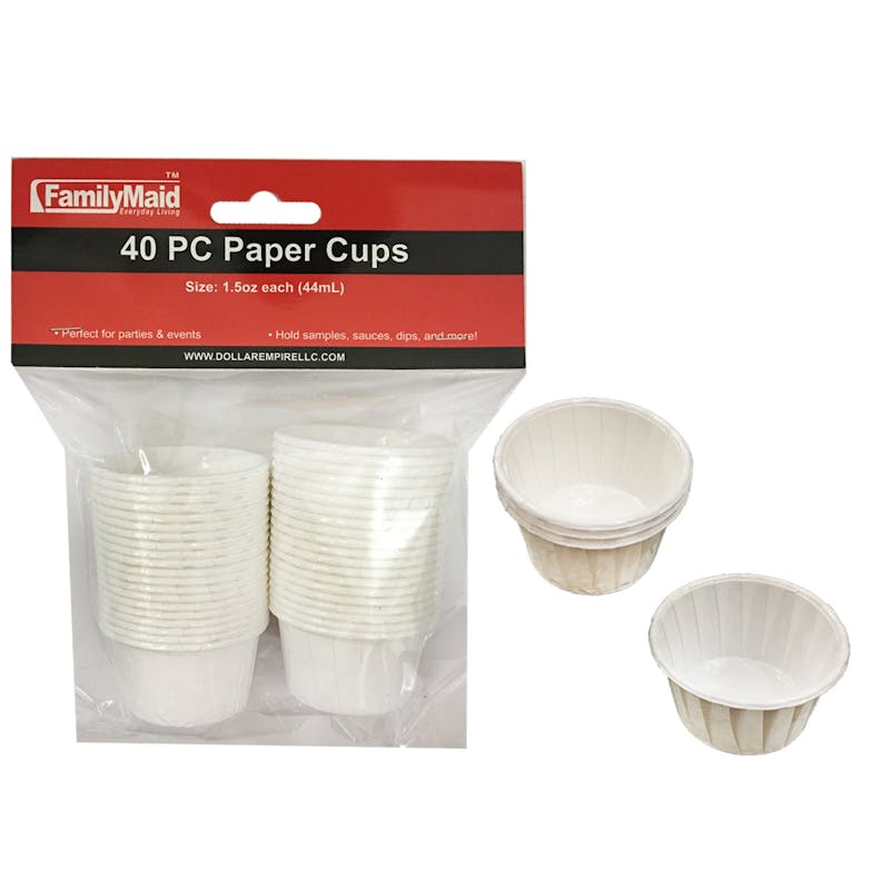 1.5oz Disposable Paper Mini Cups - 40 Piece