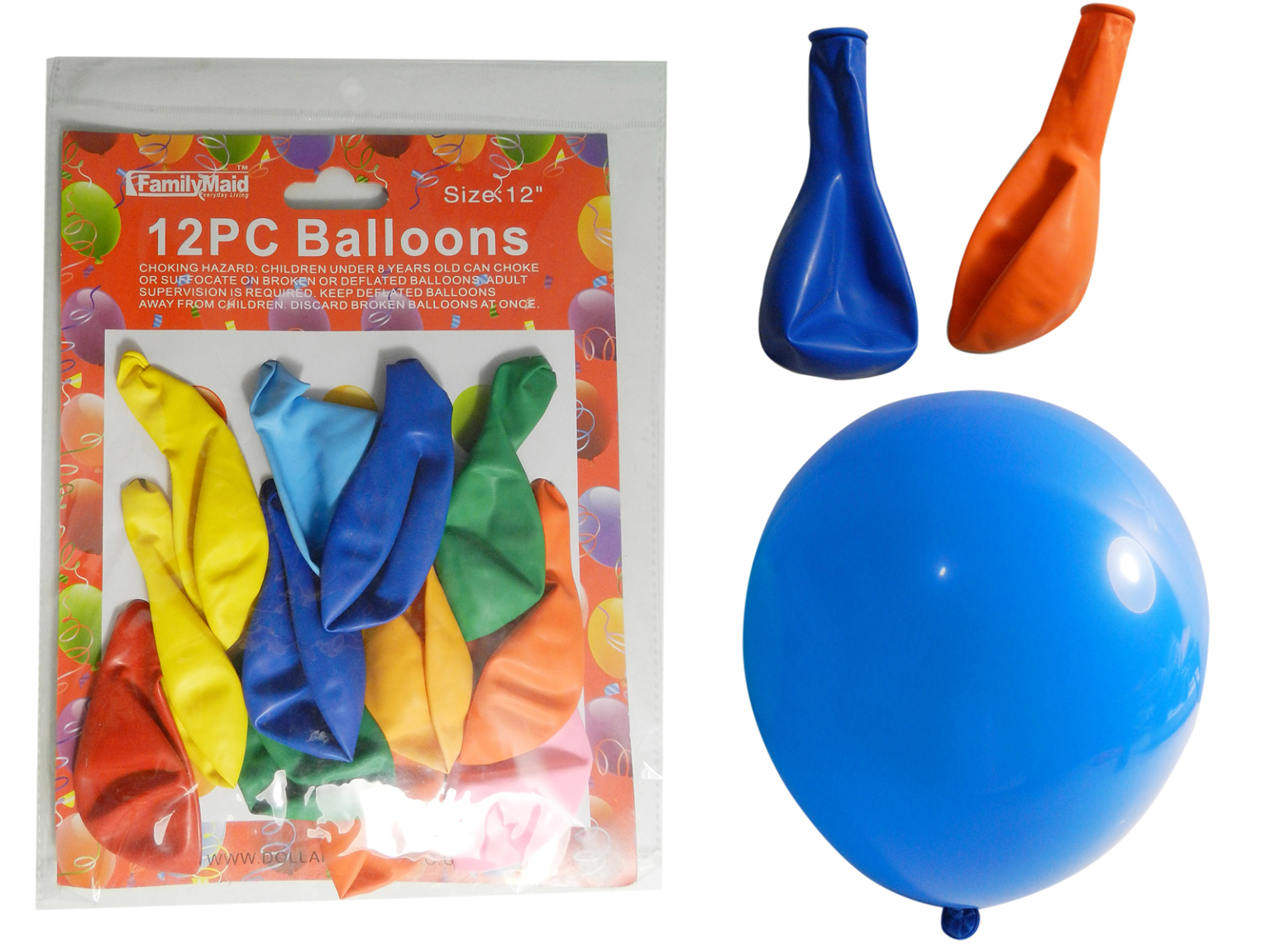 Wholesale 12" Balloons 12 Count Assorted DollarDays