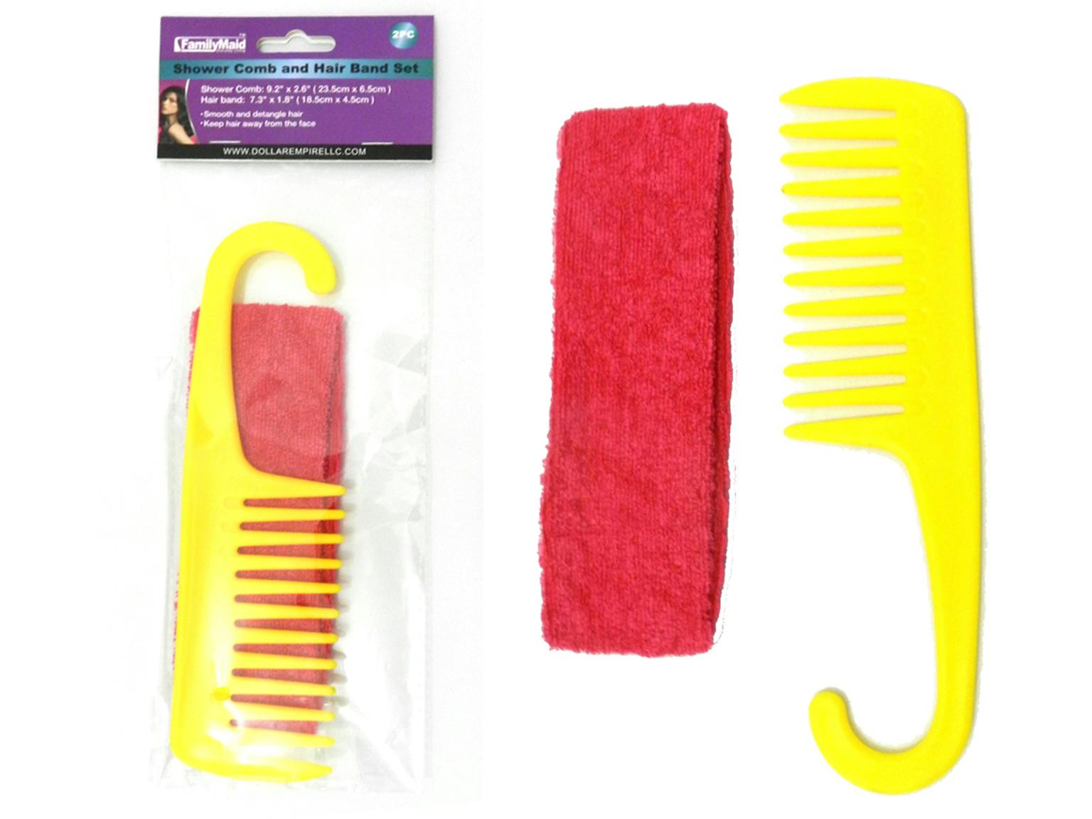 hair comb with rubber band attached