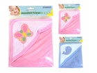 Baby Hooded Towels - Pink & Blue, Embellished Design image number null