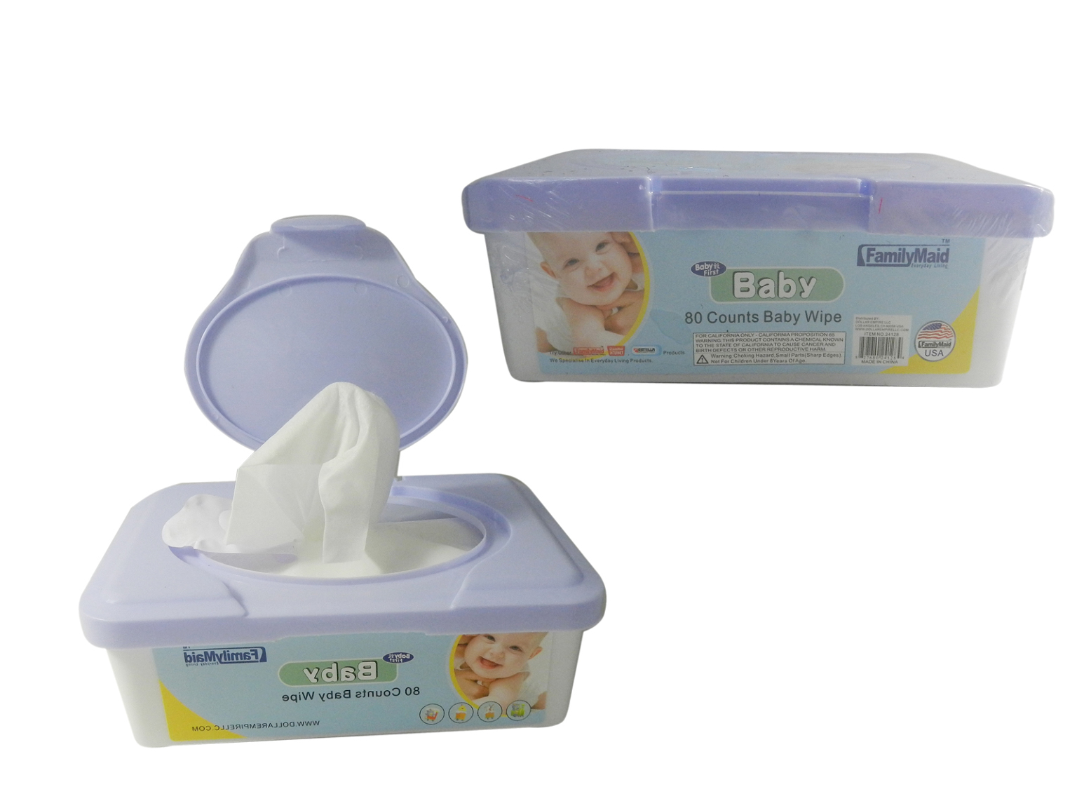 Wholesale Baby Wipes Blue, 80 Count DollarDays