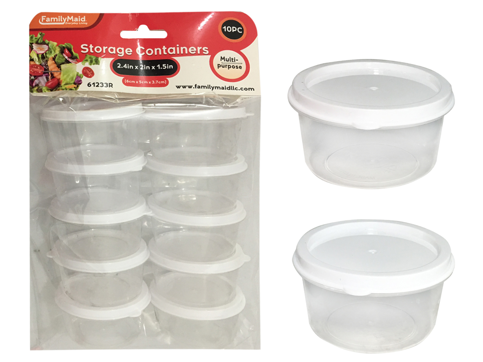 New Small Round Mini Clear Plastic Food/Craft/Bead Storage Container Box W/Lids 