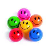 Smile Face Bouncy Balls, 1" - Assorted