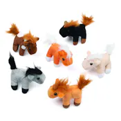 Mini Horse Stuffed Animals, 3" - Assorted