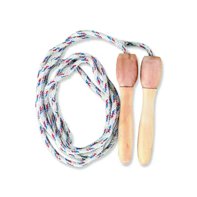 Nylon Jump Ropes with Wood Handles - 7'