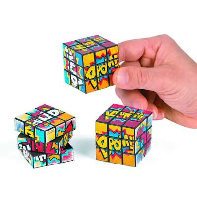 Mini Puzzle Cubes, Action Words - 1.5" x 1.5"