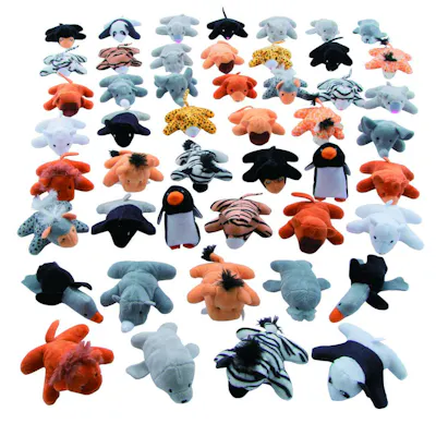 Stuffed Zoo Animals, 4" - Assorted