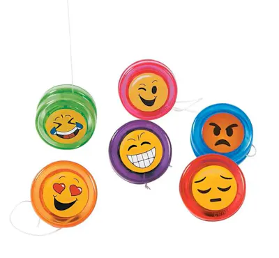 Mini Emoji Yo-Yos, 1.25" - Assorted