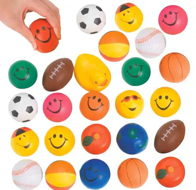 Slow Release Stress Balls, 2.5" to 3" - Assorted
