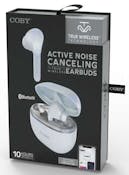 COBY Noise Canceling Wireless Earbuds - White