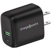 USB and USB-C Wall Charger with Power Delivery - Black