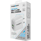 USB and USB-C Wall Charger with Power Delivery - White