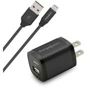 USB-C to USB-A Cable and Wall Chargers - Black, Android