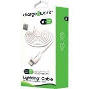 MFi-Certified iPhone/iPad Chargers - Tangle-Free, White, 6'