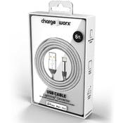 6' Lightning USB Cable - Argent