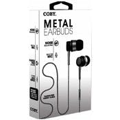 Metal Earbuds with Mic - Black, Stereo