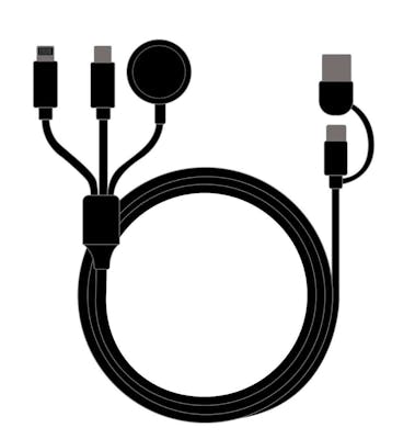 6-in-1 Charger - 4 ft, Black