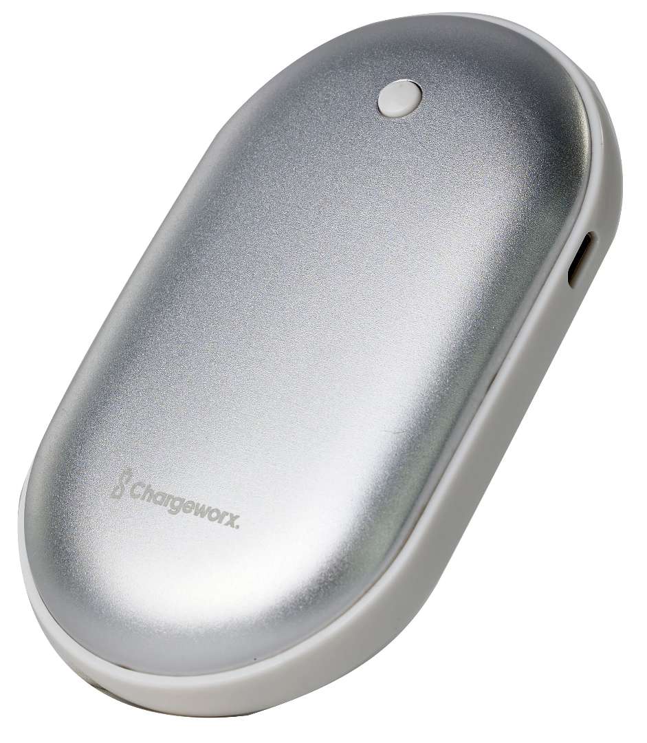 Power Bank Hand Warmer - Silver