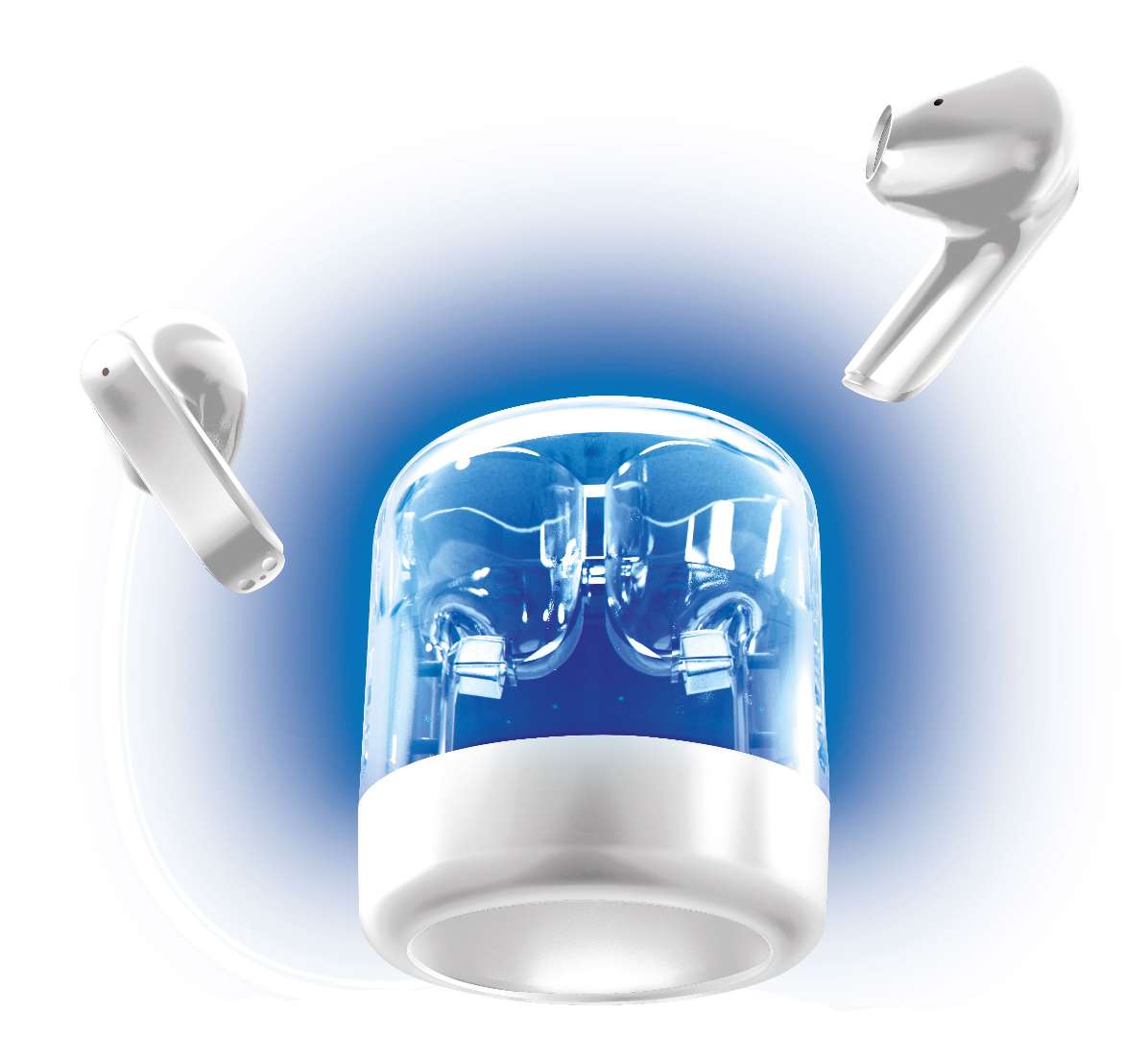 Light Up Earbuds - White