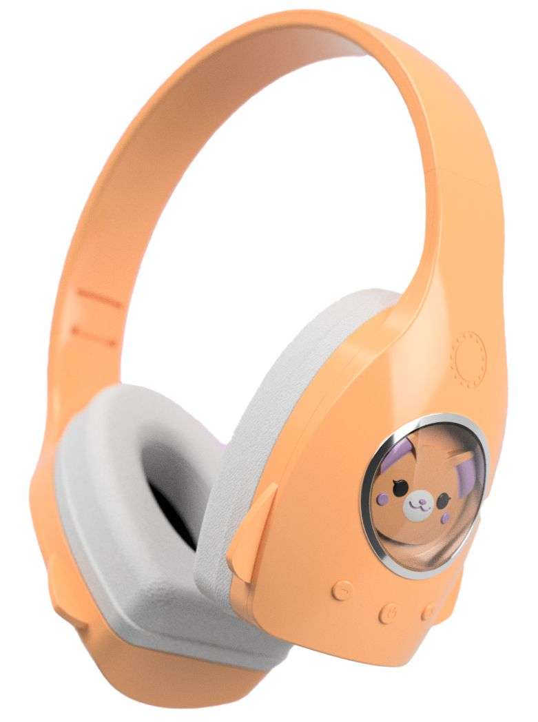 Kids Headphones with Figurines - Orange
