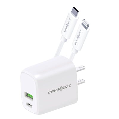 Wall Chargers with Lightning to USB-C Cable - White