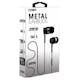 Metal Earbuds with Mic - Black, Stereo