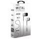 Metal Earbuds with Mic - Silver