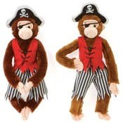 Monkey Pirate Plush Toys - 16", 2 Colors