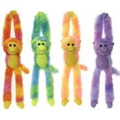 Long Leg Monkey Plush Toys - Assorted Colors, Tie Dye, 16"
