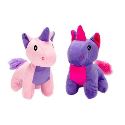 Plush Unicorns, Pink and Purple - 8"