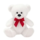 Plush White Sitting Teddy Bears - 8" image number null