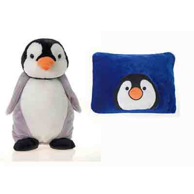 penguin plush pillow