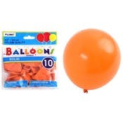 Solid Color Latex Balloons - Orange, 12", 10 Pack