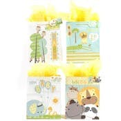 "Oh Baby" Large Gift Bags - 4 Matte Designs , 10.5" x 13"